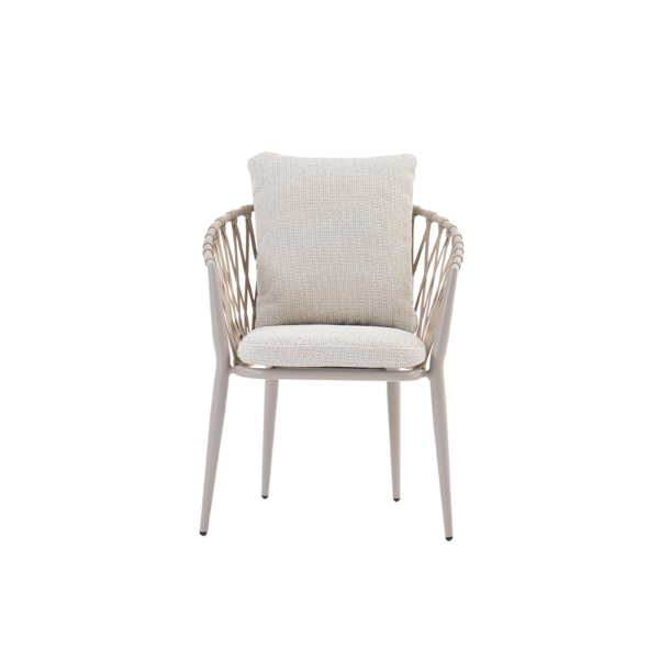 Picture of Chair with armrestm amaya alu, sand, 55x65x80cm 