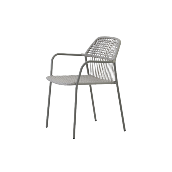 Picture of Chair with armrest, flair alu, sand, 56x59x79cm 