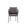 Picture of Chair, plinto alu, antracite+taupe, 58x65x80cm