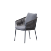 Picture of Chair with armrest, plinto alu, midnight, 58x65x80cm 