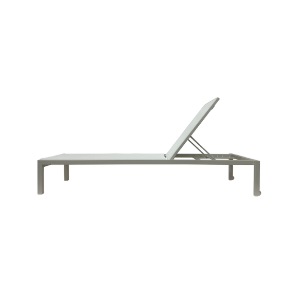 Picture of Sunlounger, flow, aluminium, white, 197x75x30cm