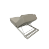 Picture of Sunlounger, isla, aluminium, grey tortora, cushion tortora, 75x210x35cm