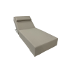 Picture of Sunlounger, isla, aluminium, grey tortora, cushion tortora, 75x210x35cm
