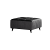 Picture of Pouf, katty, leather+fabric, black/grey, 85x85x32cm 