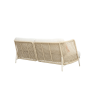 Picture of Sofa 3 seater, lima, aluminium, white, cushion white, natural rope, 210x89x75cm