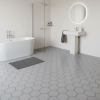 Picture of Floor tile hexagon slategrey, resin effect, matt, 17.5x20.2