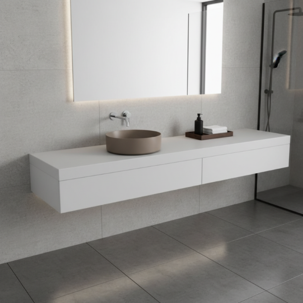 Picture of Shui comfort round basin, ceramic, countertop, arenaria, matte, 40 cm