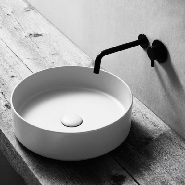Picture of Shui comfort round basin, ceramic, countertop, talco, matte, 40 cm