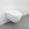 Picture of Smile seat cover, soft close, white, glossy, 35x53 cm