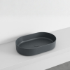 Picture of Shui comfort oval basin, ceramic, countertop, basalto, matte, 60 cm