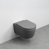 Picture of Smile wc, ceramic, wall hung, concrete, matte, 35x53cm