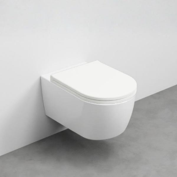 Picture of Smile wc, ceramic, wall hung, talco, matte, 35x53 cm