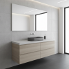Picture of Shui comfort rectangular basin, ceramic, countertop, concrete, matte, 60x40 cm