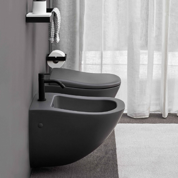Picture of Fluid bidet, wall hung, concrete, matte, 37x53cm