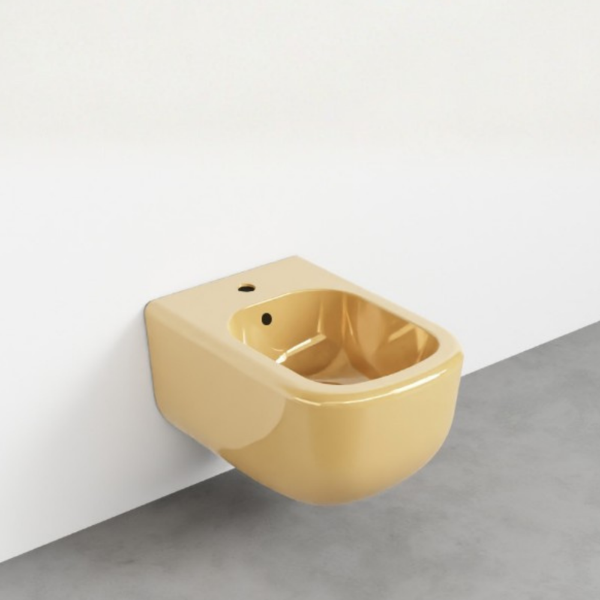 Picture of Era bidet, ceramic, wall hung, anemone, glossy, 37x53 cm