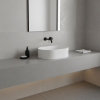 Picture of Theo oval basin, ceramic, countertop, talco, matte, 55x40 cm