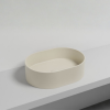 Picture of Theo oval basin, ceramic, countertop, linen, matte, 55x40 cm