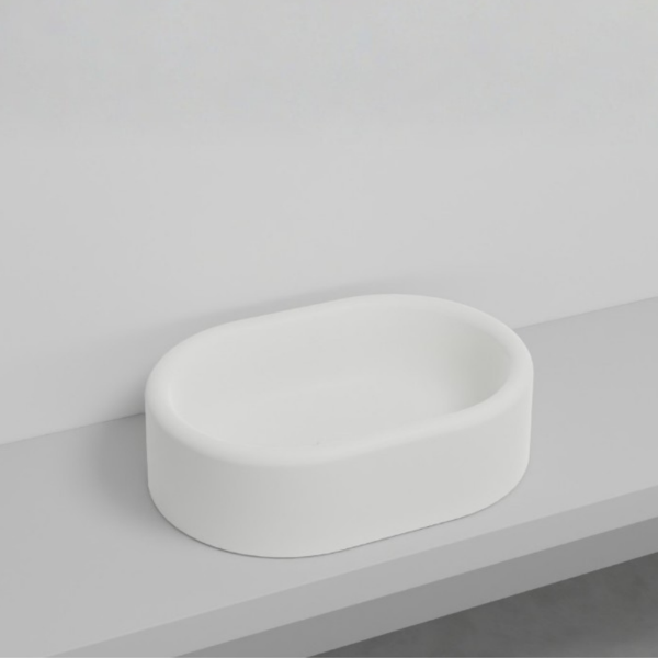 Picture of Itaca oval basin, ceramic, countertop/freestanding, talco, matte, 65x45 cm