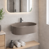 Picture of Otis oval basin, ceramic, wall hung, talpa glossy, 60x46 cm