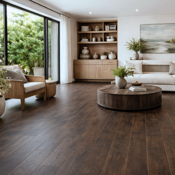 Picture of Floor tile logwood brown, wood effect, matt, 25x150