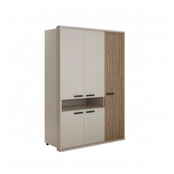 Picture of Wardrobe, bravo teen, cashmere/ strippedwood, 146x209x60cm