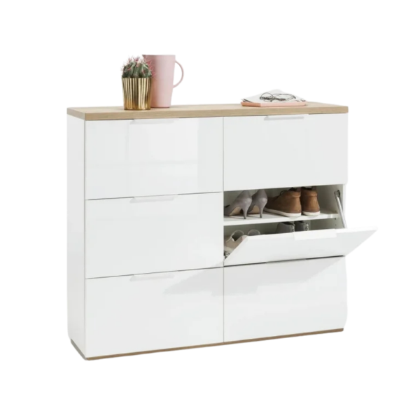 Picture of Shoe rack, mundi,white oak riviera, 120x35x102cm