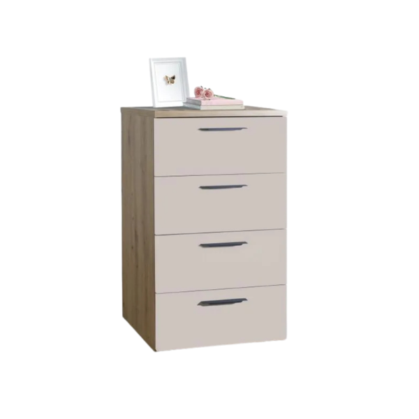 Picture of Chest of drawers, sposami, 4 drawer, oak, cashmere, 70x45x110cm