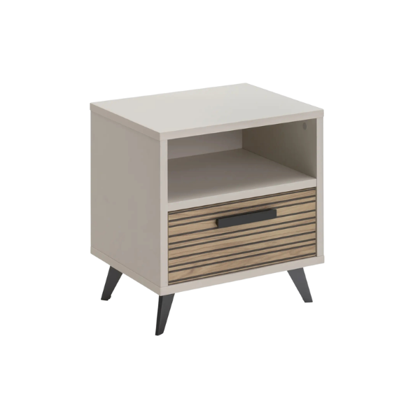 Picture of Bedside table, bravo teen, cashmere/ strippedwood, 60x40.5x55cm