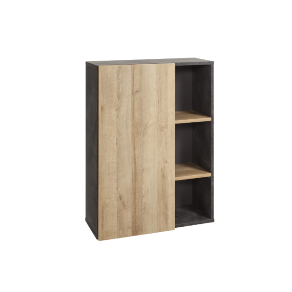 Picture of Library, core, wood, grey/brown, 80x35x110cm