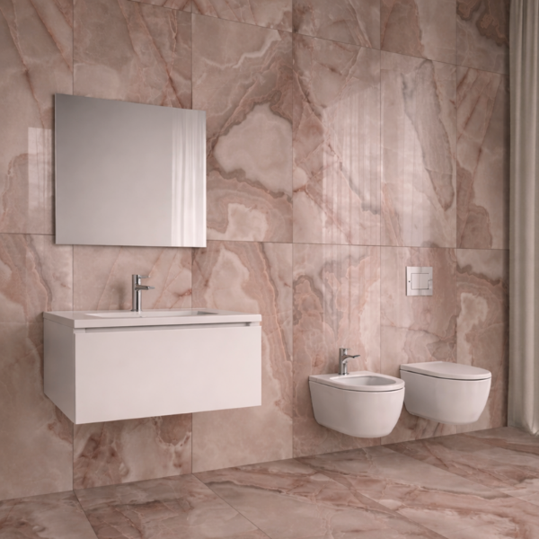 Picture of Floor tile reves de rex, marble effect, glossy, 60x120