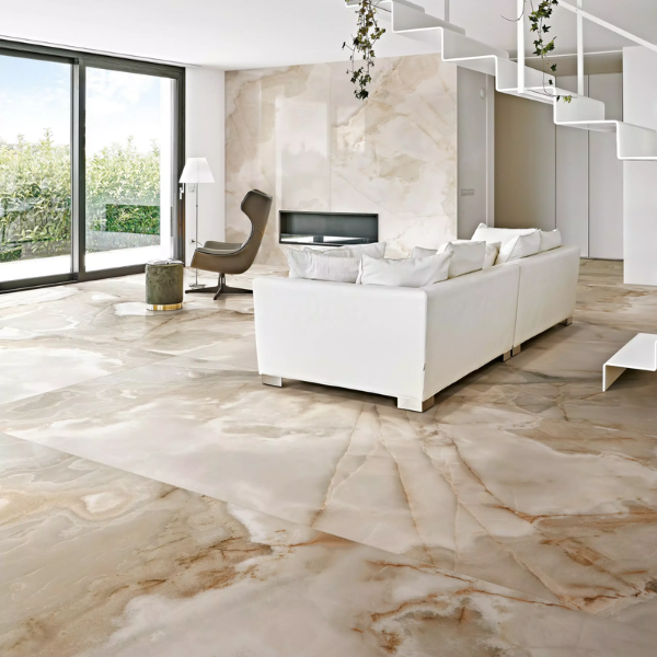 Picture of Floor tile cava lux, marble effect, glossy, 6mm 120x280
