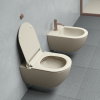 Picture of Pura seat cover, soft close, light beige, matte, 45.5x36.5 cm