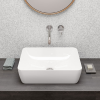 Picture of Nubes rectangular basin, ceramic, freestanding, white, glossy, 50x38 cm