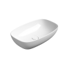 Picture of Nubes oval basin, ceramic, freestanding, white, glossy, 60x38 cm