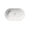 Picture of Kube x oval basin, ceramic, freestanding, white, glossy, 60x37 cm