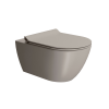Picture of Pura wc, ceramic, wall hung, light brown, matte, 55x36 cm