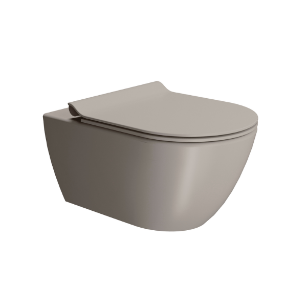 Picture of Pura wc, ceramic, wall hung, light brown, matte, 55x36 cm