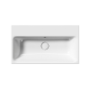 Picture of Nubes rectangular basin, ceramic, built in/wall hung, white, glossy, 70x40 cm