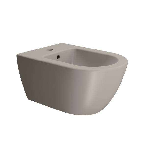 Picture of Pura bidet, ceramic, wall hung, light brown, matte, 55x36 cm