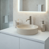 Picture of Kube x round basin, ceramic, countertop, light beige, matte, 45 cm