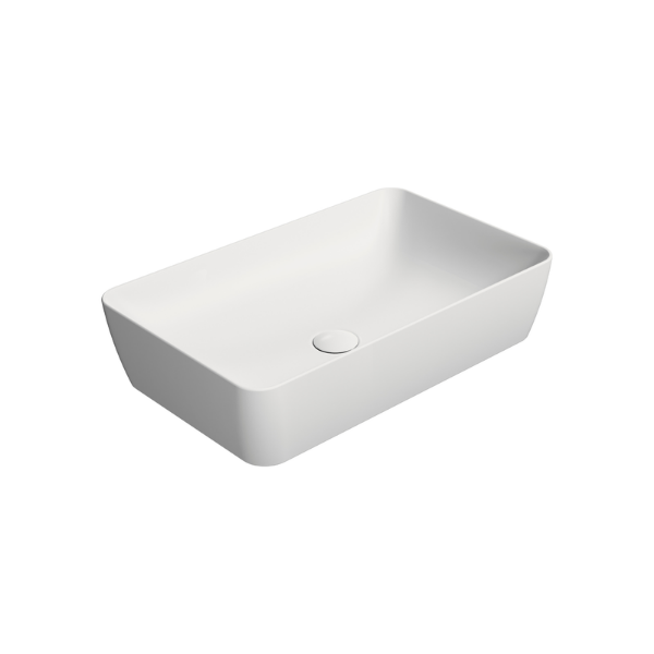 Picture of Nubes rectangular basin, ceramic, freestanding, white, matte, 60x38 cm