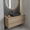 Picture of Nubes rectangular basin, ceramic, freestanding, anthracite, matte, 60x38 cm