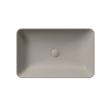 Picture of Nubes rectangular basin, ceramic, freestanding, light brown, matte, 60x38 cm
