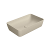 Picture of Nubes rectangular basin, ceramic, freestanding, light beige matte, 60x38 cm