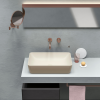 Picture of Nubes rectangular basin, ceramic, freestanding, light beige matte, 60x38 cm