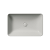 Picture of Nubes rectangular basin, ceramic, freestanding, light grey, matte, 60x38 cm