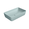 Picture of Nubes rectangular basin, ceramic, freestanding, ice mint, matte, 60x38 cm