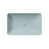 Picture of Nubes rectangular basin, ceramic, freestanding, ice mint, matte, 60x38 cm