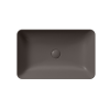 Picture of Nubes rectangular basin, ceramic, freestanding, dark brown, matte, 60x38 cm