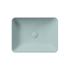 Picture of Nubes rectangular basin, ceramic, freestanding, ice mint, matte, 50x38 cm
